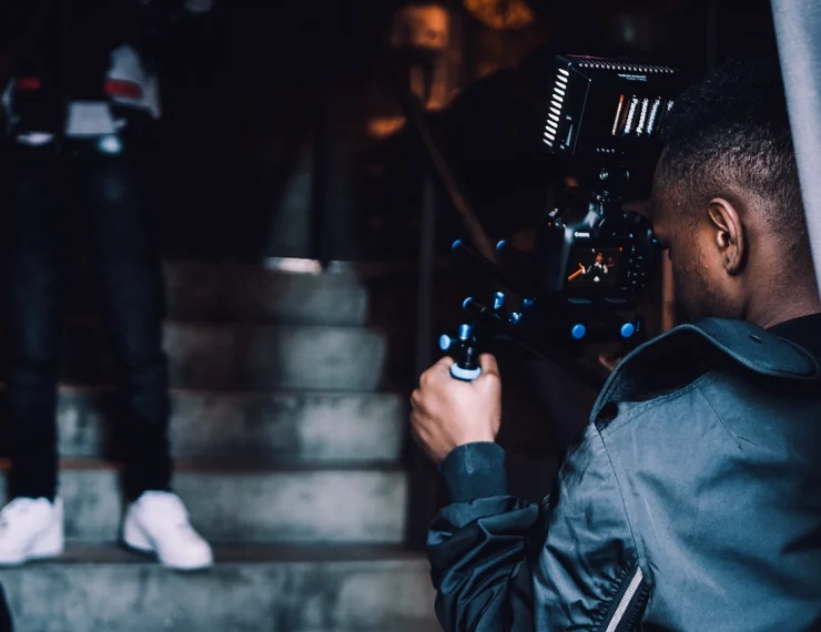 Handheld shooting at a developing story